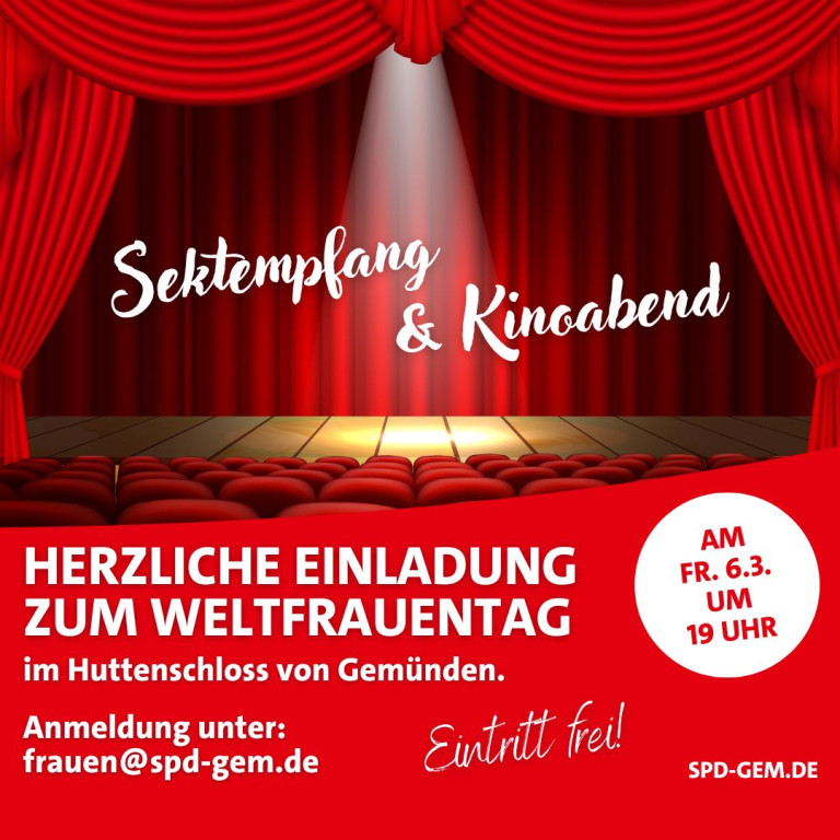 Empfang & Kino zum Internationalen Frauentag